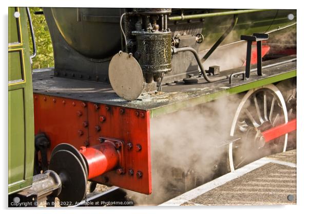 Railway Engine Live Steam Acrylic by Allan Bell