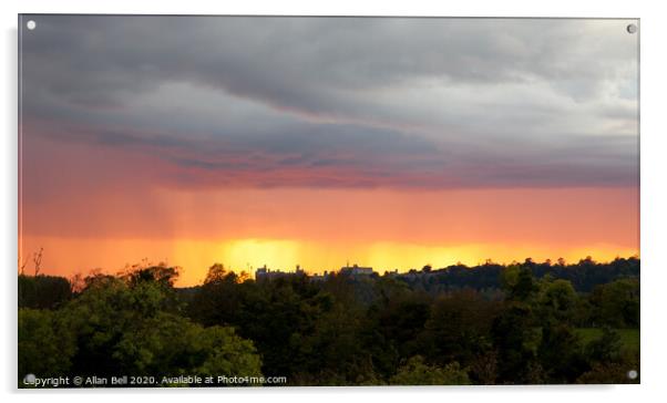 Storm over Arundel at Sunset Acrylic by Allan Bell