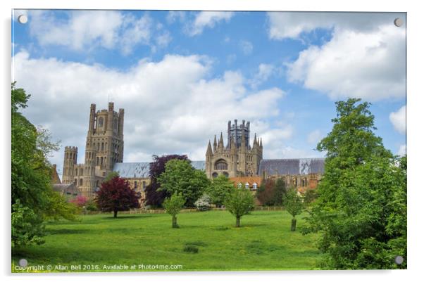 Ely Cathedral Acrylic by Allan Bell