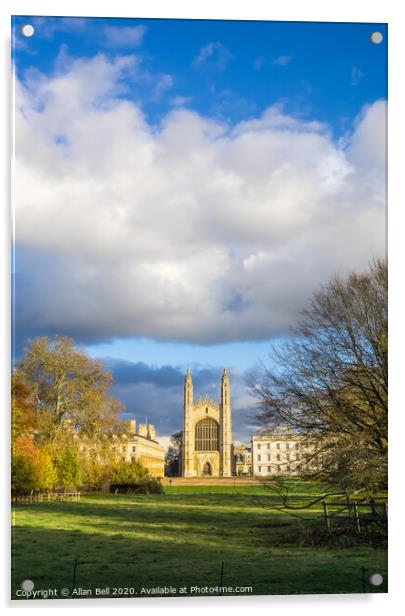 Kings college and chapel in late afternoon autumn  Acrylic by Allan Bell