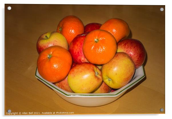 Fruit Bowl Acrylic by Allan Bell