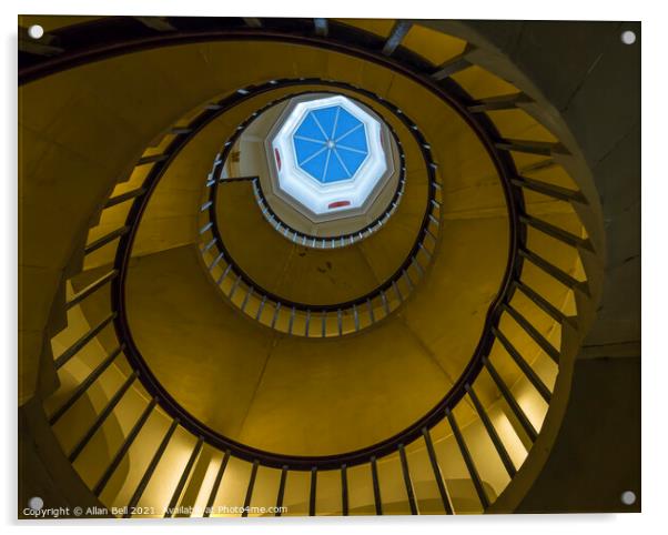 Circular Stairway and Octagonal Roof light Acrylic by Allan Bell