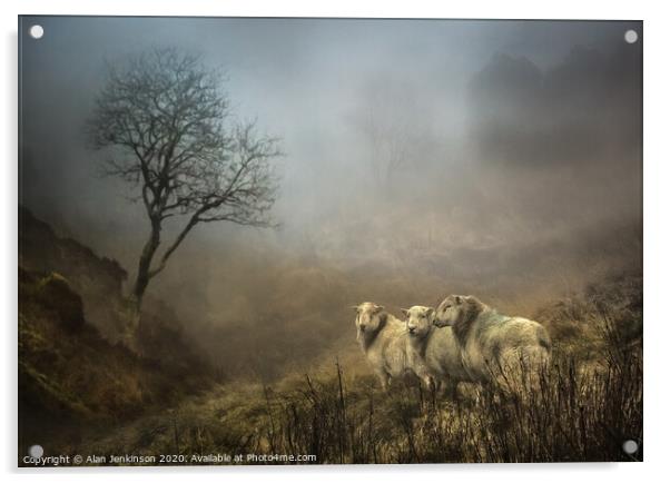 Landscape in the Mist Acrylic by Alan Jenkinson