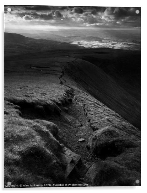 View from Pen-y-Fan, Brecon Beacons Acrylic by Alan Jenkinson