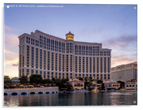 Fountains of Bellagio Resort and Casino Acrylic by Jeff Whyte