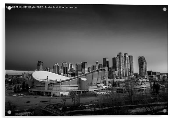 Calgary skyline Acrylic by Jeff Whyte