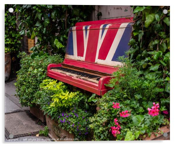 Union Jack Piano Acrylic by Jeff Whyte