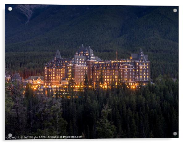 Banff Springs Hotel Acrylic by Jeff Whyte
