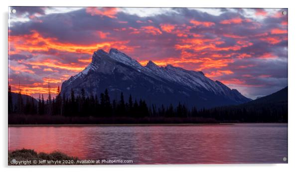 Banff Sunrise Acrylic by Jeff Whyte