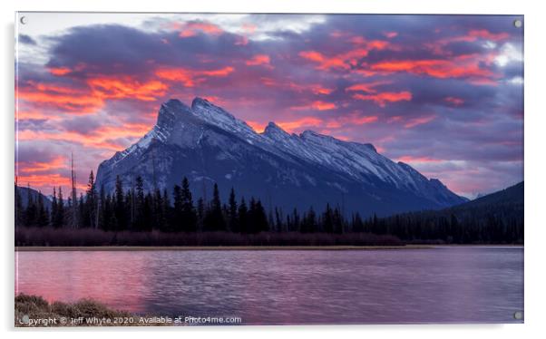 Banff Sunrise Acrylic by Jeff Whyte