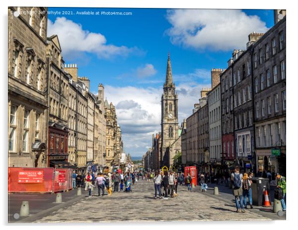 Royal Mile, Edinburgh Acrylic by Jeff Whyte