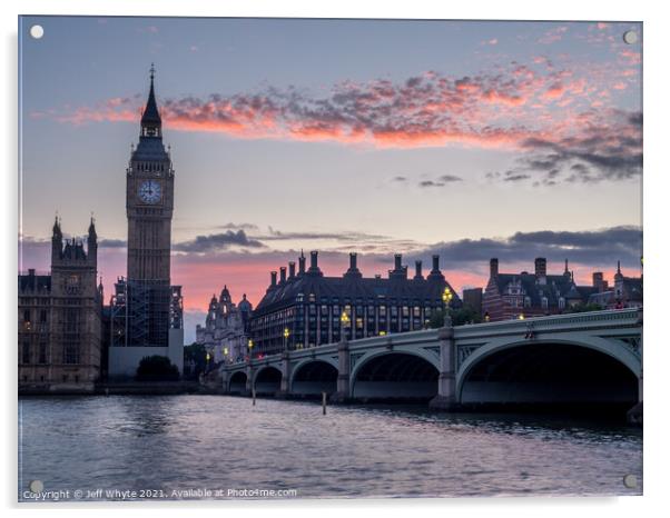 Big Ben and Westminster Bridge Acrylic by Jeff Whyte