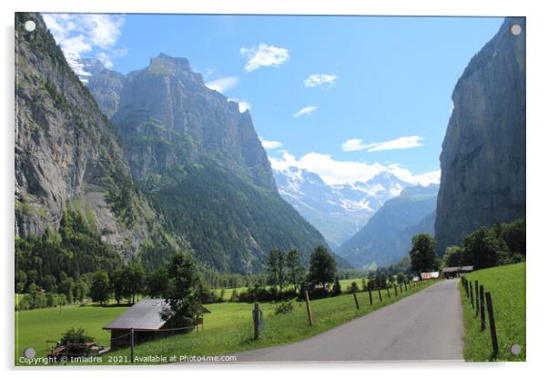 Beautiful Lauterbrunnen Valley, Switzerland Acrylic by Imladris 