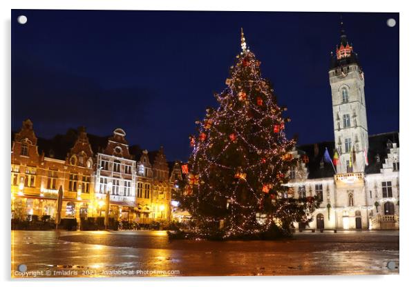 Christmas Decorations, Dendermonde, Belgium Acrylic by Imladris 