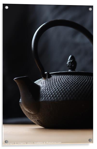 The Tea Lovers Black Teapot Acrylic by Imladris 