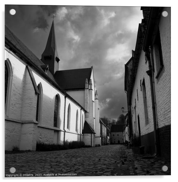 Diest Beguinage, Belgium, Monochrome Acrylic by Imladris 