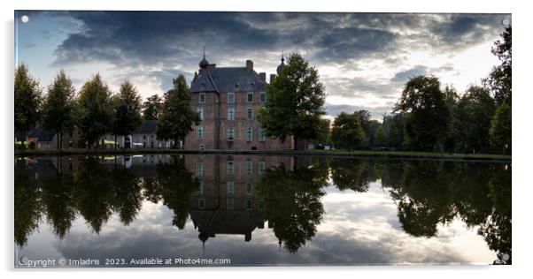Evening Sky, Cannenburg Castle, Netherlands Acrylic by Imladris 