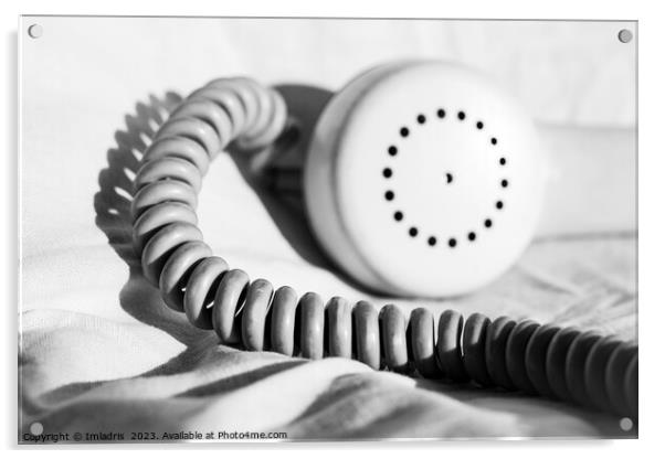Vintage Telephone Handset, Highkey Acrylic by Imladris 