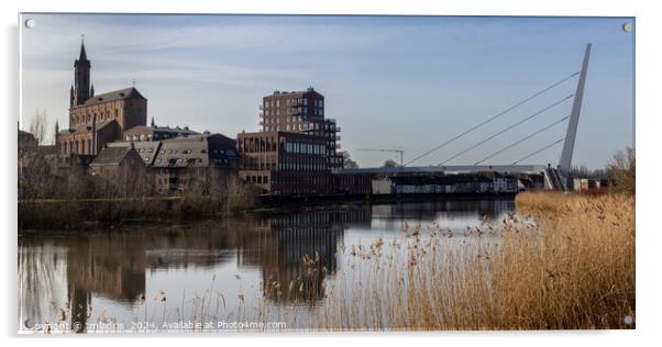 Wetteren Cityscape, East Flanders, Belgium Acrylic by Imladris 