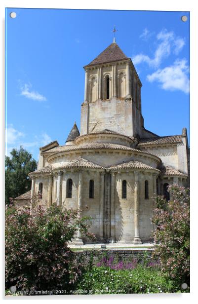 St Hilaire Church, Melle, France Acrylic by Imladris 