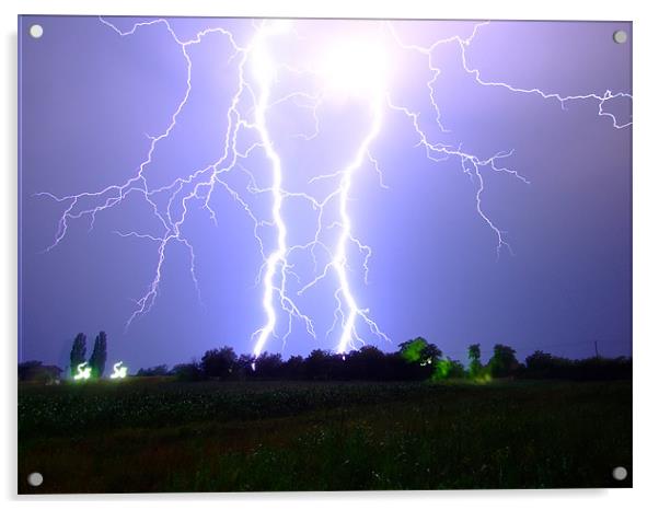 Lightning  Acrylic by Alberto Komlosi