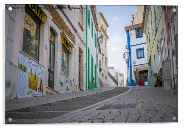 View on Rua Do Porto Fundo in Monchique, Portugal Acrylic by Kristof Bellens