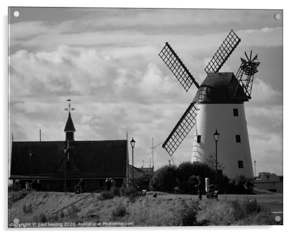 Lytham Windmill Blackpool. Acrylic by Paul Keeling