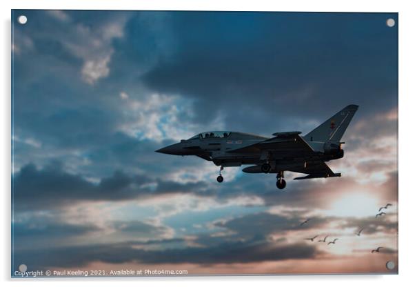 Eurofighter on approach  Acrylic by Paul Keeling
