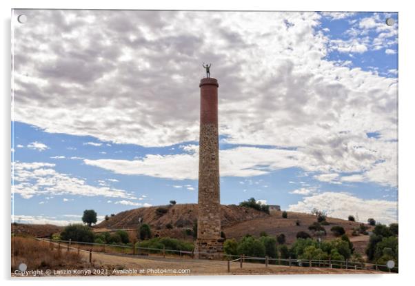 Peacock's Chimney - Burra Acrylic by Laszlo Konya