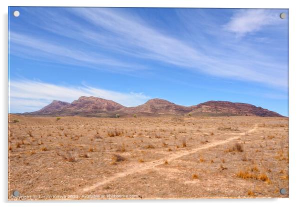 Mount Ohlssen-Bagge - Wilpena Pound Acrylic by Laszlo Konya