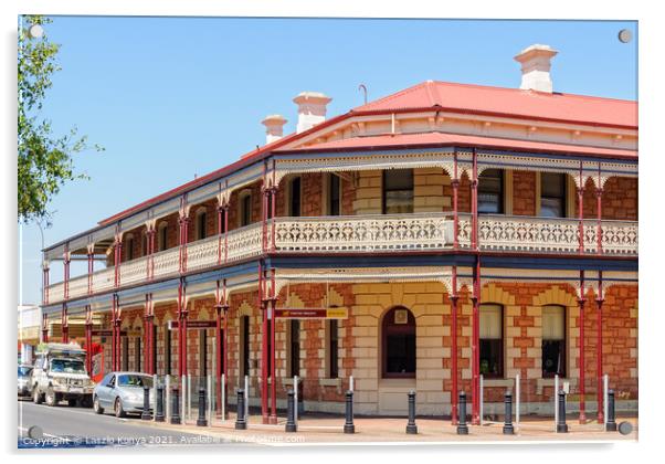 Jens Town Hall Hotel - Mount Gambier Acrylic by Laszlo Konya