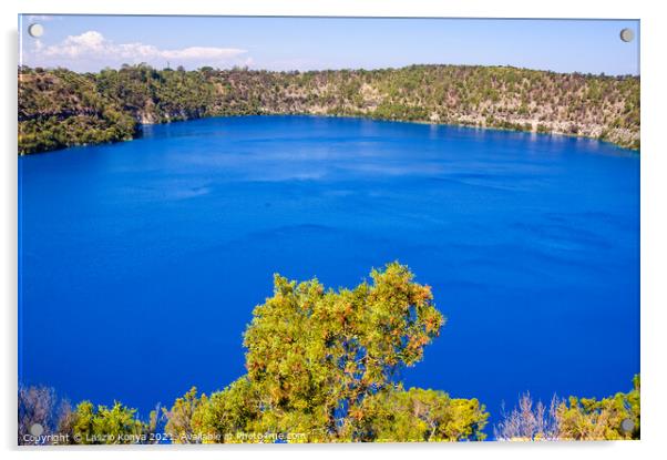 Blue Lake - Mount Gambier Acrylic by Laszlo Konya