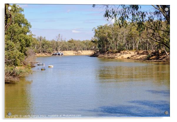 Murray River - Barmah Acrylic by Laszlo Konya