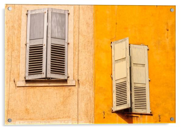 Windows and shutters - Grasse Acrylic by Laszlo Konya