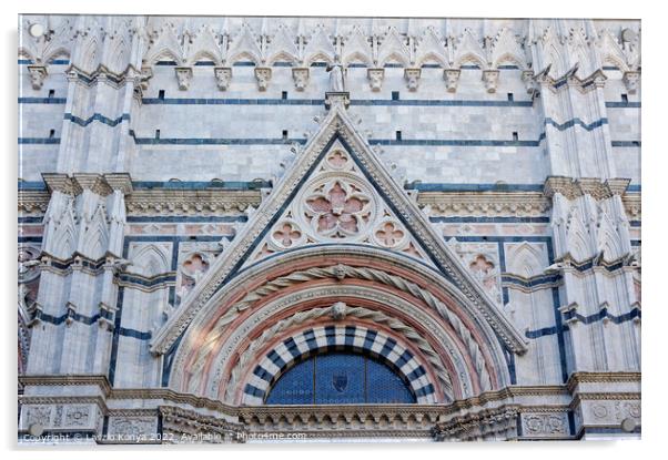 Tympanum of the Baptistery - Siena Acrylic by Laszlo Konya