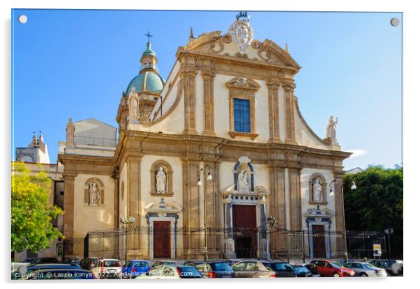Chiesa del Gesu - Palermo Acrylic by Laszlo Konya