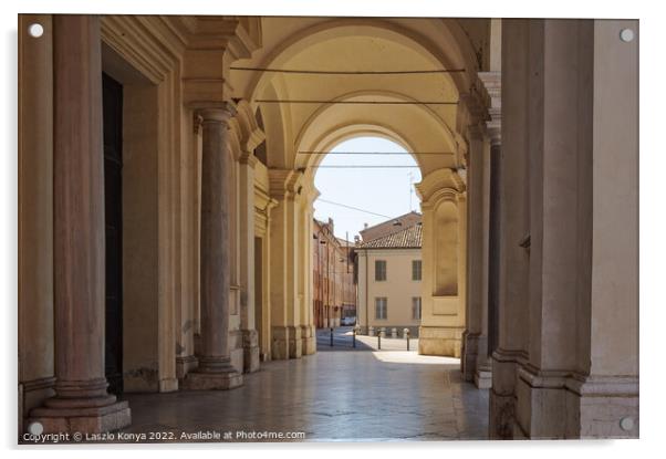 Portico of the Cathedral - Ravenna Acrylic by Laszlo Konya