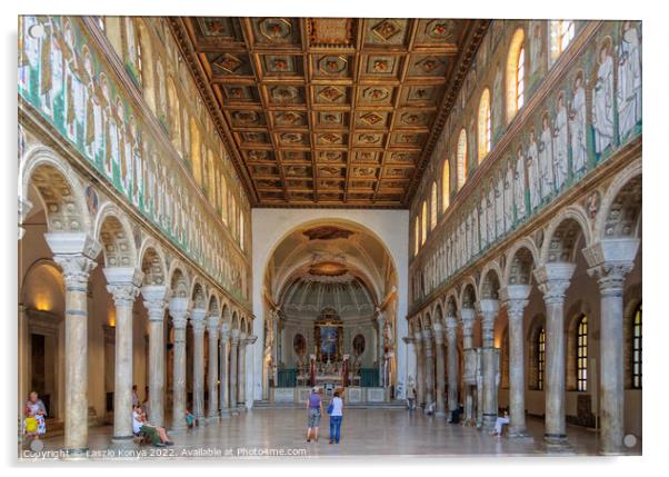 Basilica of Sant'Apollinare Nuovo - Ravenna Acrylic by Laszlo Konya