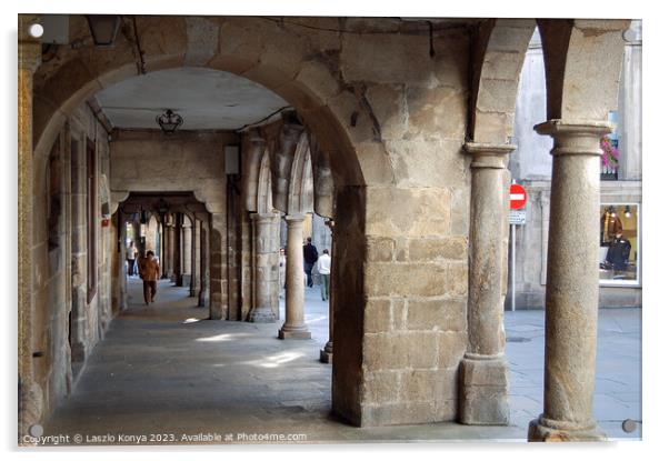 Canton do Toural - Santiago de Compostela Acrylic by Laszlo Konya