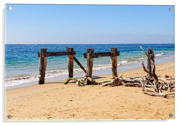 Cattle Jetty - Portsea Acrylic by Laszlo Konya