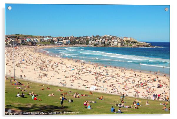 Bondi Beach - Sydney Acrylic by Laszlo Konya