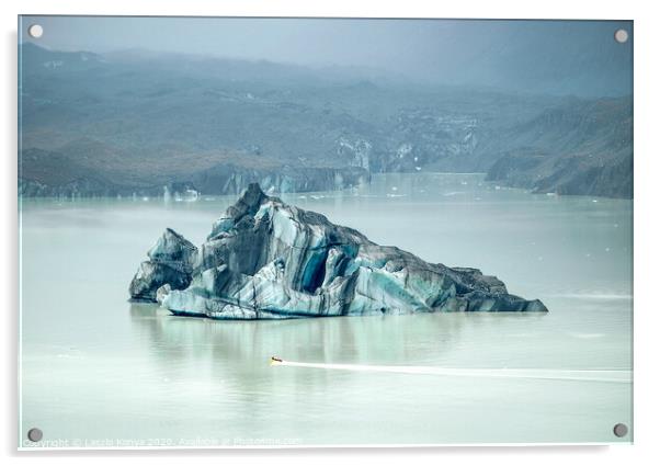 Iceberg - Mount Cook Acrylic by Laszlo Konya