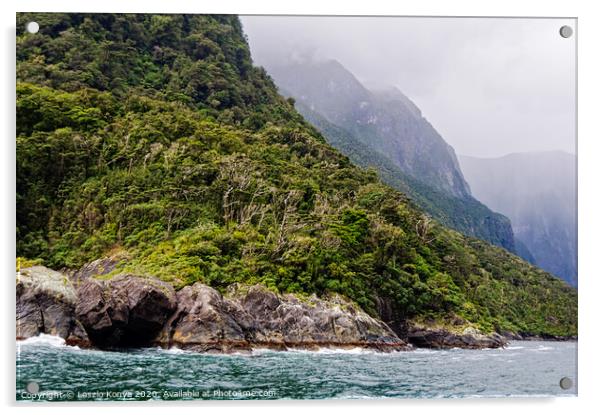 Elements - Milford Sound Acrylic by Laszlo Konya