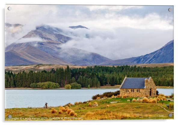 Church of the Good Shepherd - Lake Tekapo Acrylic by Laszlo Konya