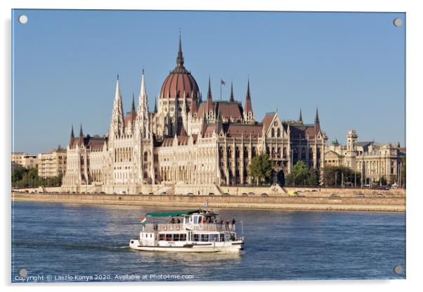 Hungarian Parliament Building - Budapest Acrylic by Laszlo Konya