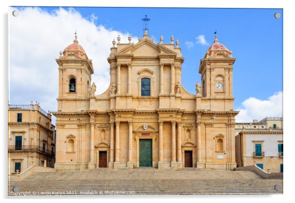 St. Nicholas Cathedral - Noto Acrylic by Laszlo Konya