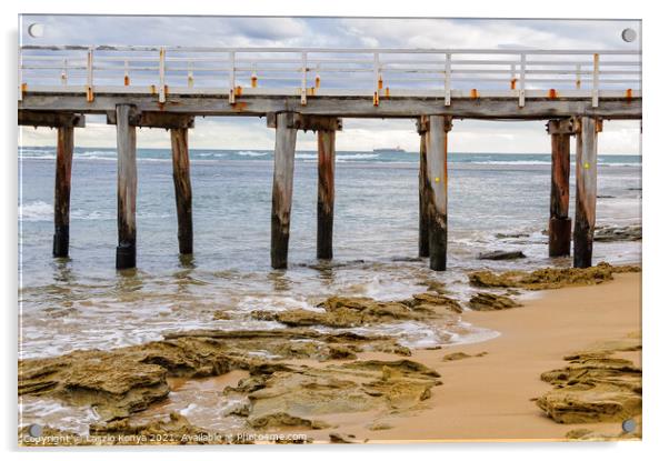 Point Lonsdale Pier Acrylic by Laszlo Konya