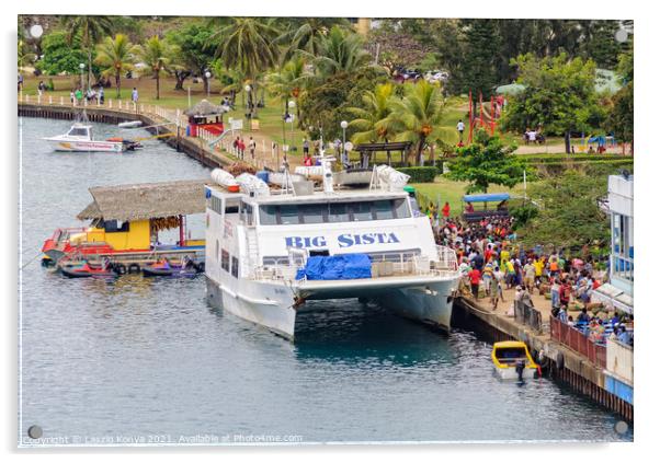 Big Sista - Port Vila Acrylic by Laszlo Konya