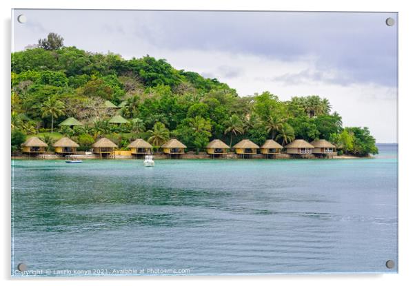 Iririki Island Resort - Port Vila Acrylic by Laszlo Konya