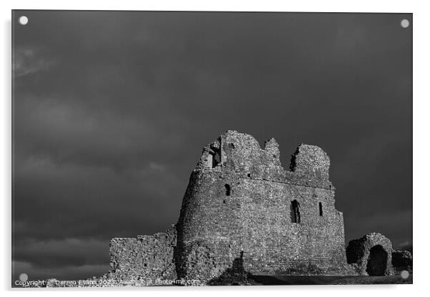 Ogmore castle Acrylic by Darren Evans